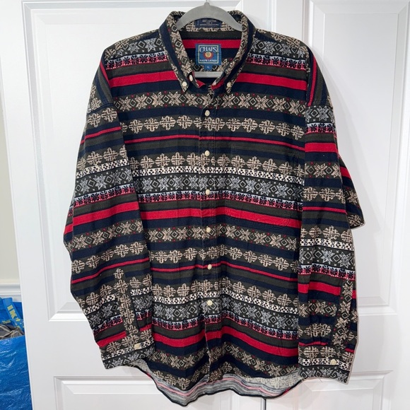 Vintage 90s Y2K Chaps Ralph Lauren Southern Isle Button Up Shirt Size XL Men’s - Picture 1 of 3